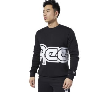 Reebok Classic International Red Button Sweatshirt Herren - Schwarz - DE 874-TAC